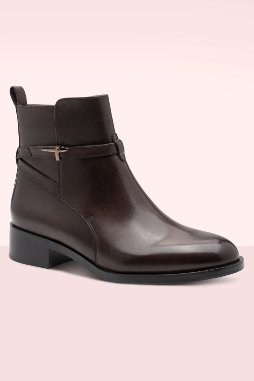 Tamaris - Natalie Leather Booties in Mahogany 2