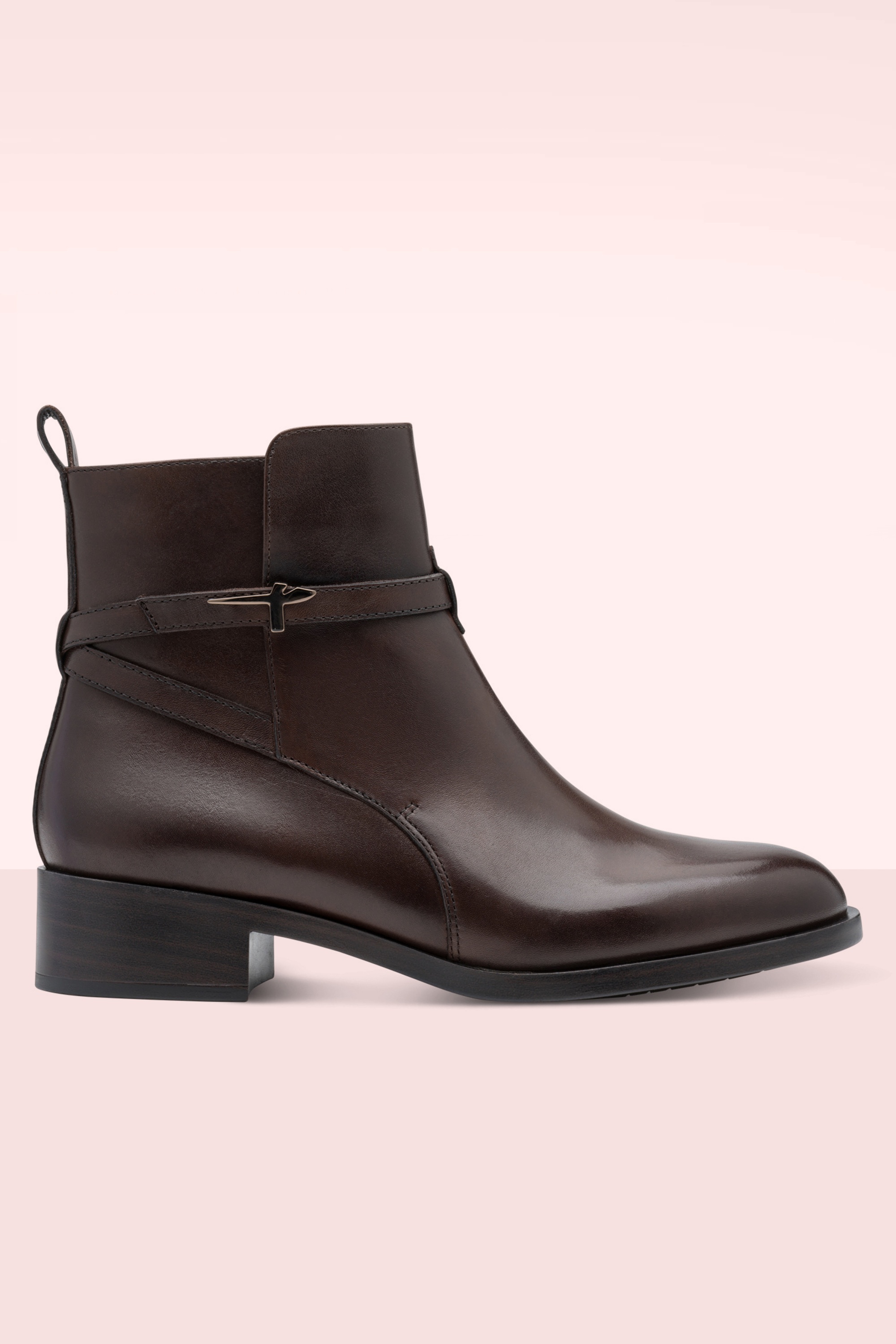Tamaris - Natalie Leather Booties in Mahogany