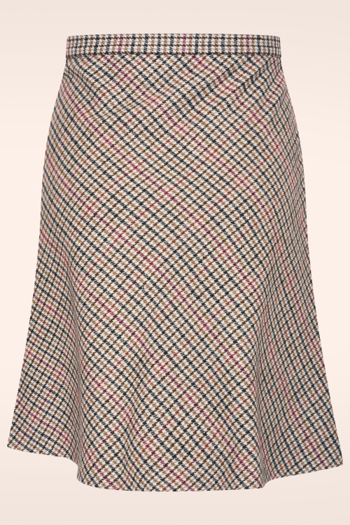 Very Cherry - Ally Tweed A-line Skirt in Frenchy Tartan 2