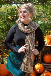 King Louie - Houndstooth Scarf in Spicy Brown 