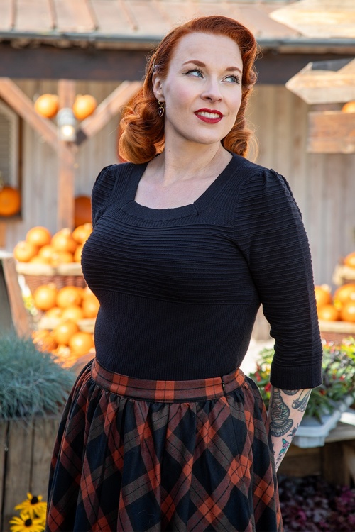 Topvintage Boutique Collection - Exclusivité Topvintage ~ Haut en maille Jannett en noir