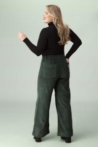 Mademoiselle YéYé - Pantalon Casual Cut en vert jardin botanique 2