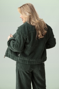 Mademoiselle YéYé - Blouson Rib N Roll en vert jardin botanique 2