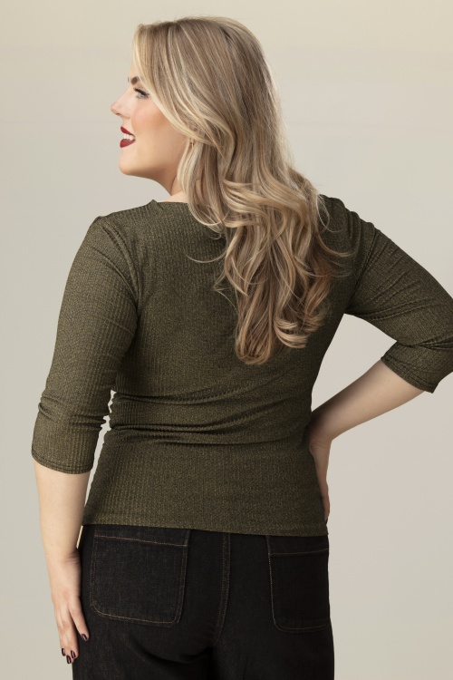 Vintage Chic for Topvintage - Exclusivité Topvintage ~ Haut Sparkly Nights en doré 2