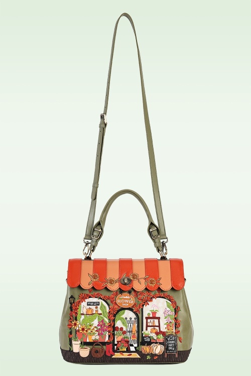 Vendula - Flower Shop Amber Edition Grace tas in oranje en groen 5