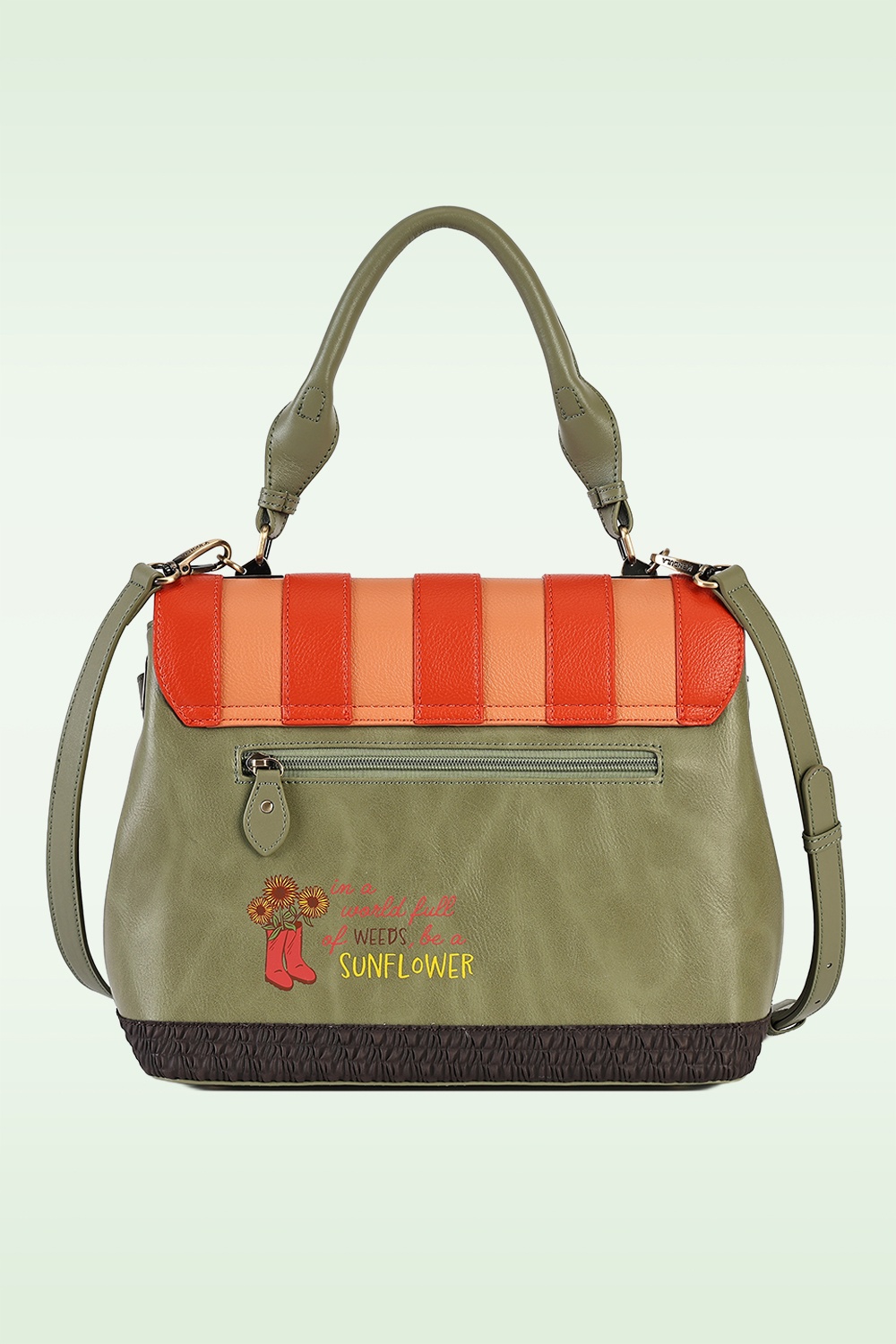 Vendula - Flower Shop Amber Edition Grace tas in oranje en groen 4