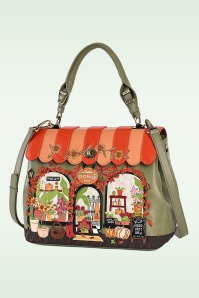 Vendula - Flower Shop Amber Edition Grace tas in oranje en groen 3