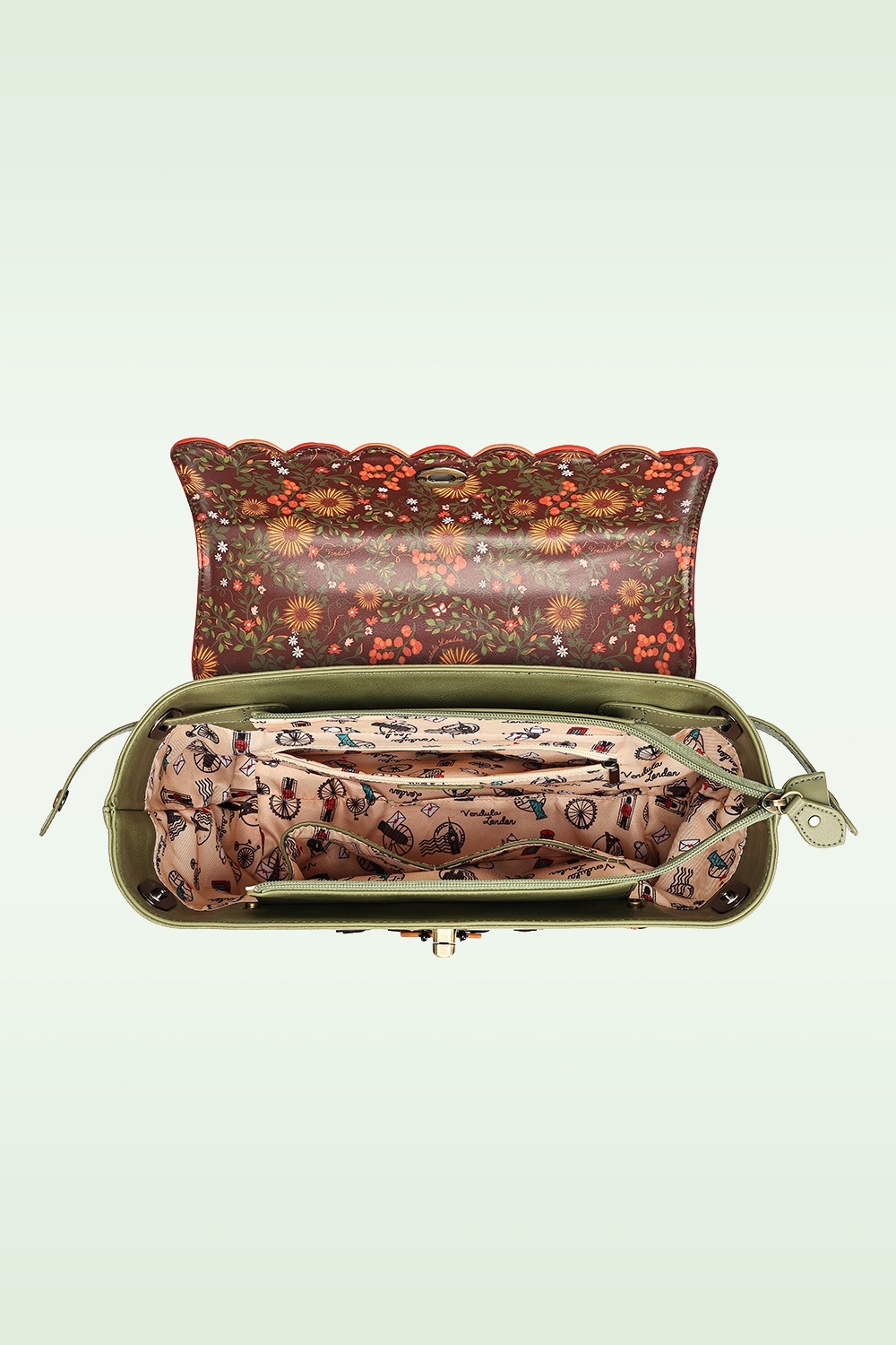Vendula - Flower Shop Amber Edition Grace tas in oranje en groen 2