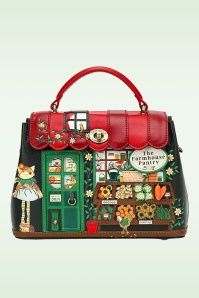 Vendula - Farmhouse Pantry Mini Grace tas in donkergroen en rood