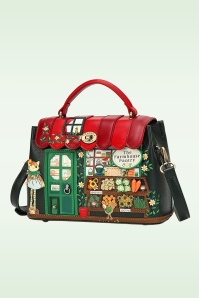 Vendula - Farmhouse Pantry Mini Grace tas in donkergroen en rood 3