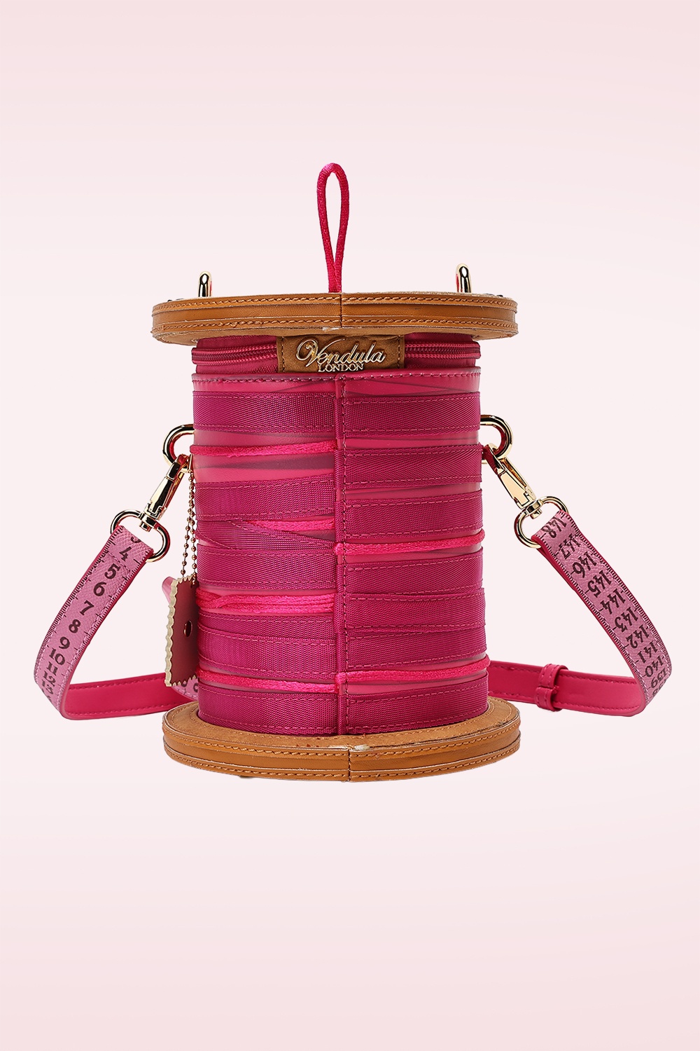 Vendula - Sewing Box Scrapbook Cotton Reel Bag in Pink 6