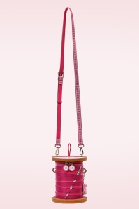 Vendula - Sewing Box Scrapbook Cotton Reel Bag in Pink 7