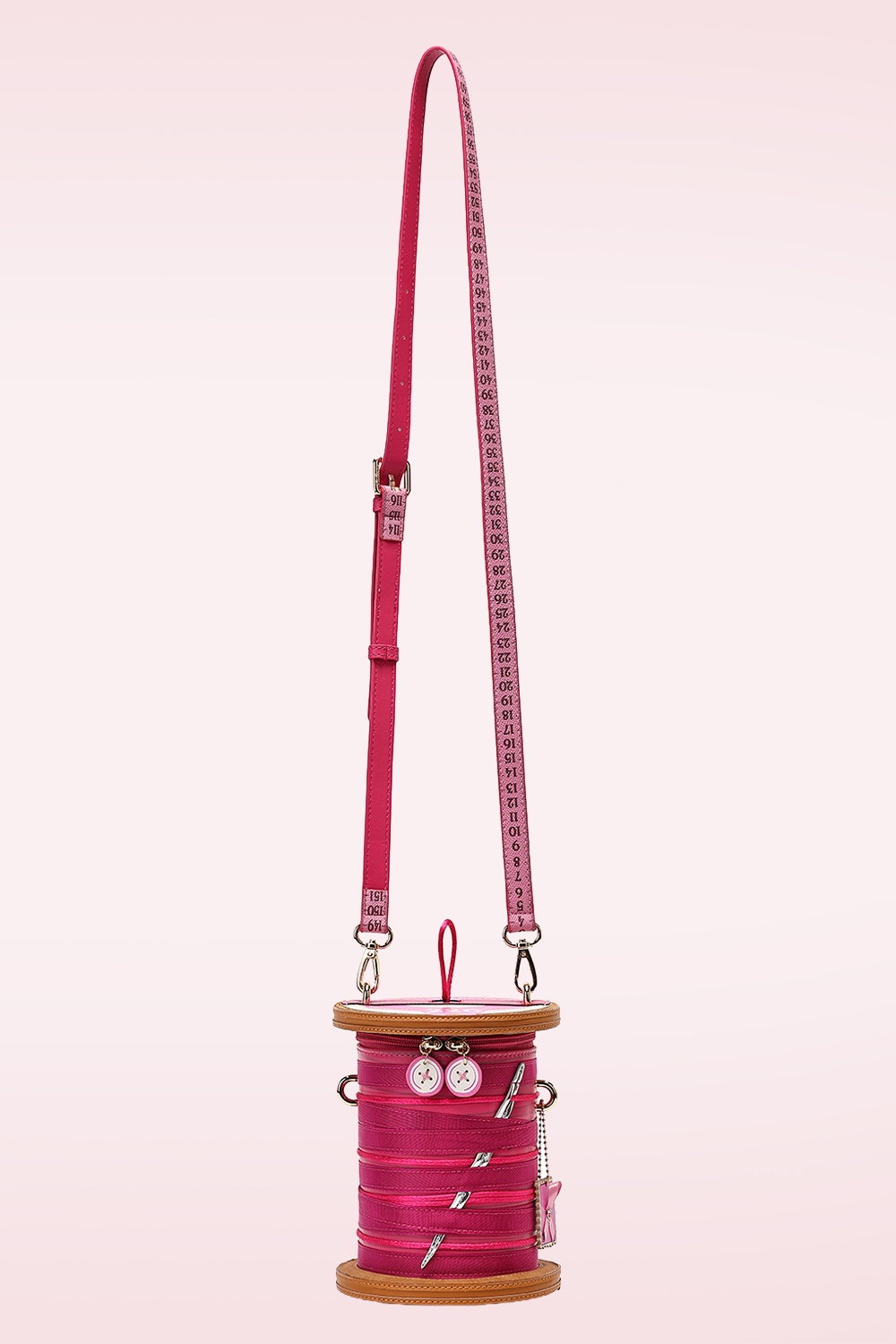 Vendula - Sewing Box Scrapbook Cotton Reel Bag in Pink 7