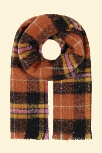 Banned Retro - Blythe Checkered Sequin Scarf in Orange and Multi