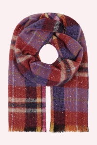 Banned Retro - Mavis Checkered Sequin Scarf in Purple and Multi