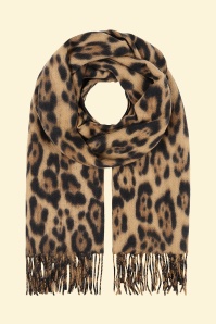 Banned Retro - Leona Leopard Scarf in Brown