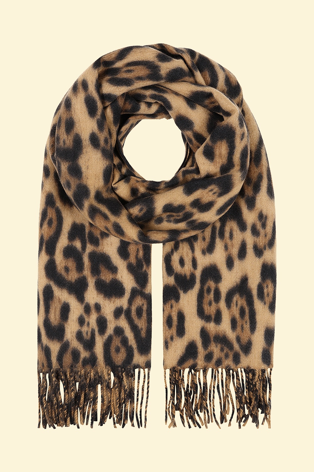 Banned Retro - Leona Leopard Scarf in Brown