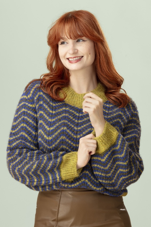 Surkana - Buno Perkins Waves sweater in groen 3