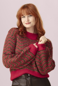 Surkana - Buno Perkins Waves sweater in rood 2