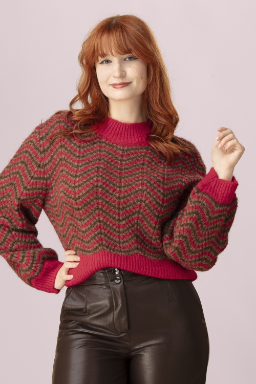 Surkana - Buno Perkins Waves sweater in rood