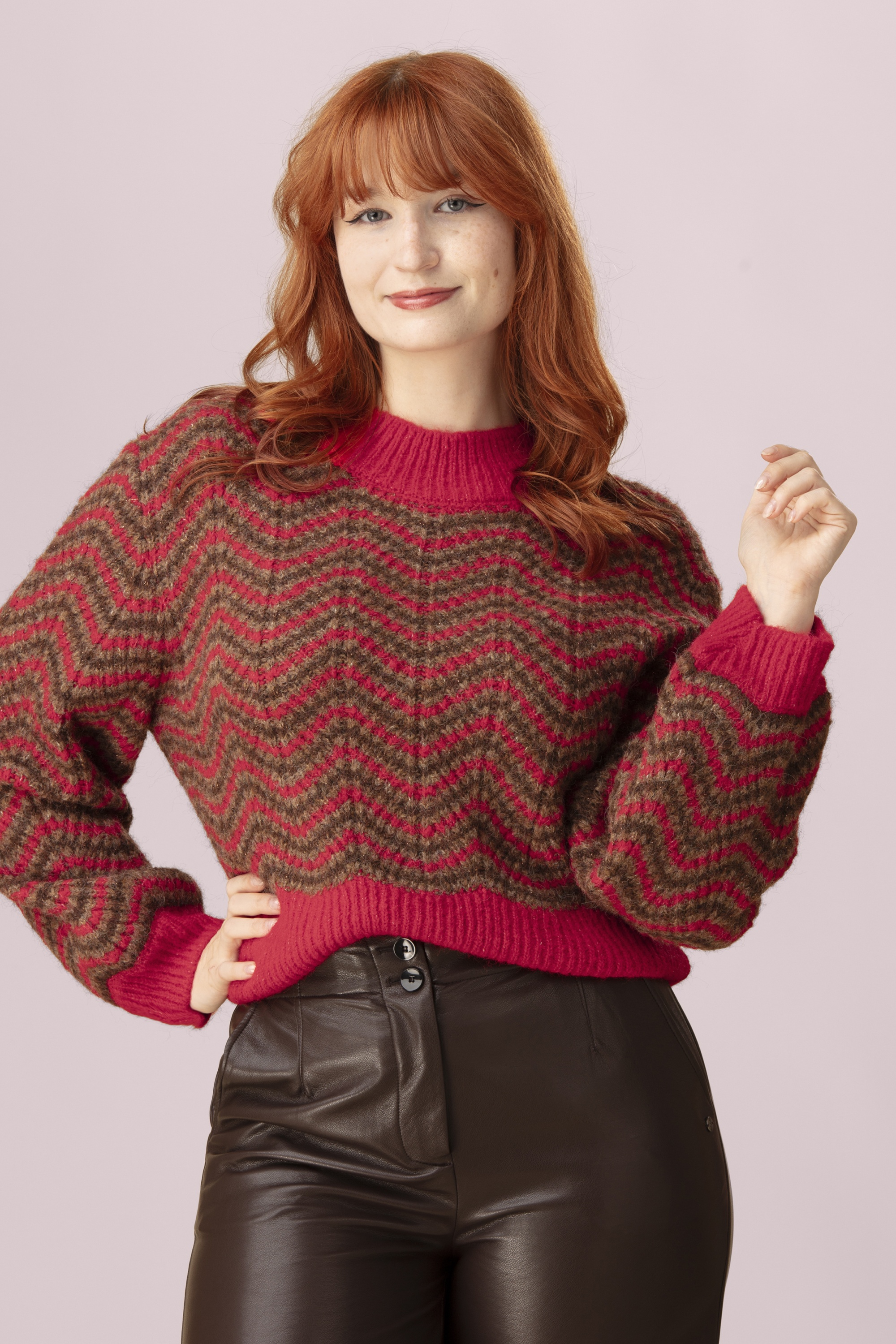 Surkana - Buno Perkins Waves sweater in rood