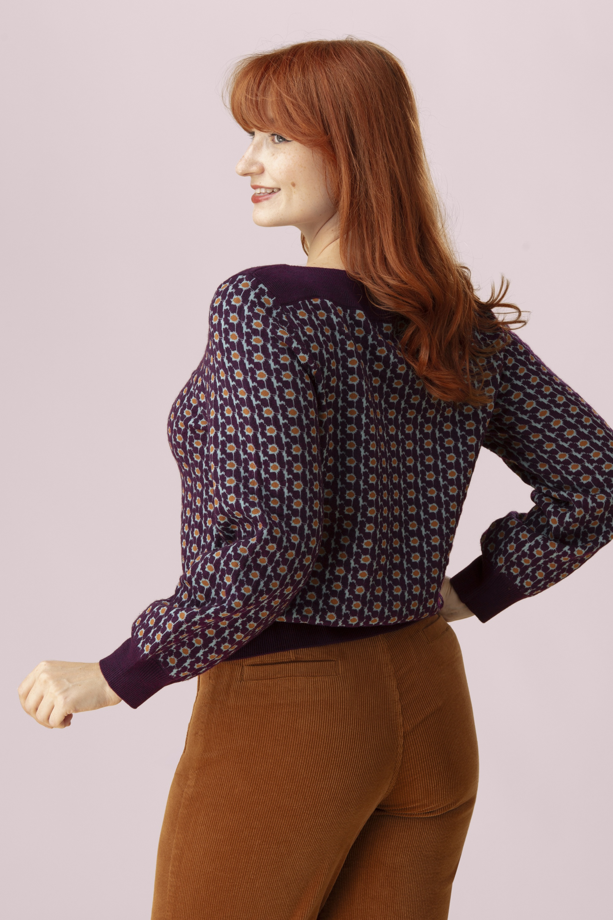 Surkana - Pull Rosy en violet cerise 3
