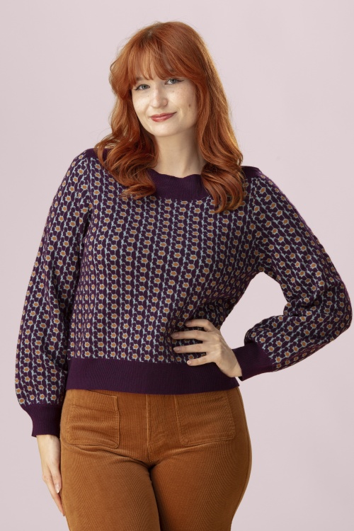 Surkana - Pull Rosy en violet cerise