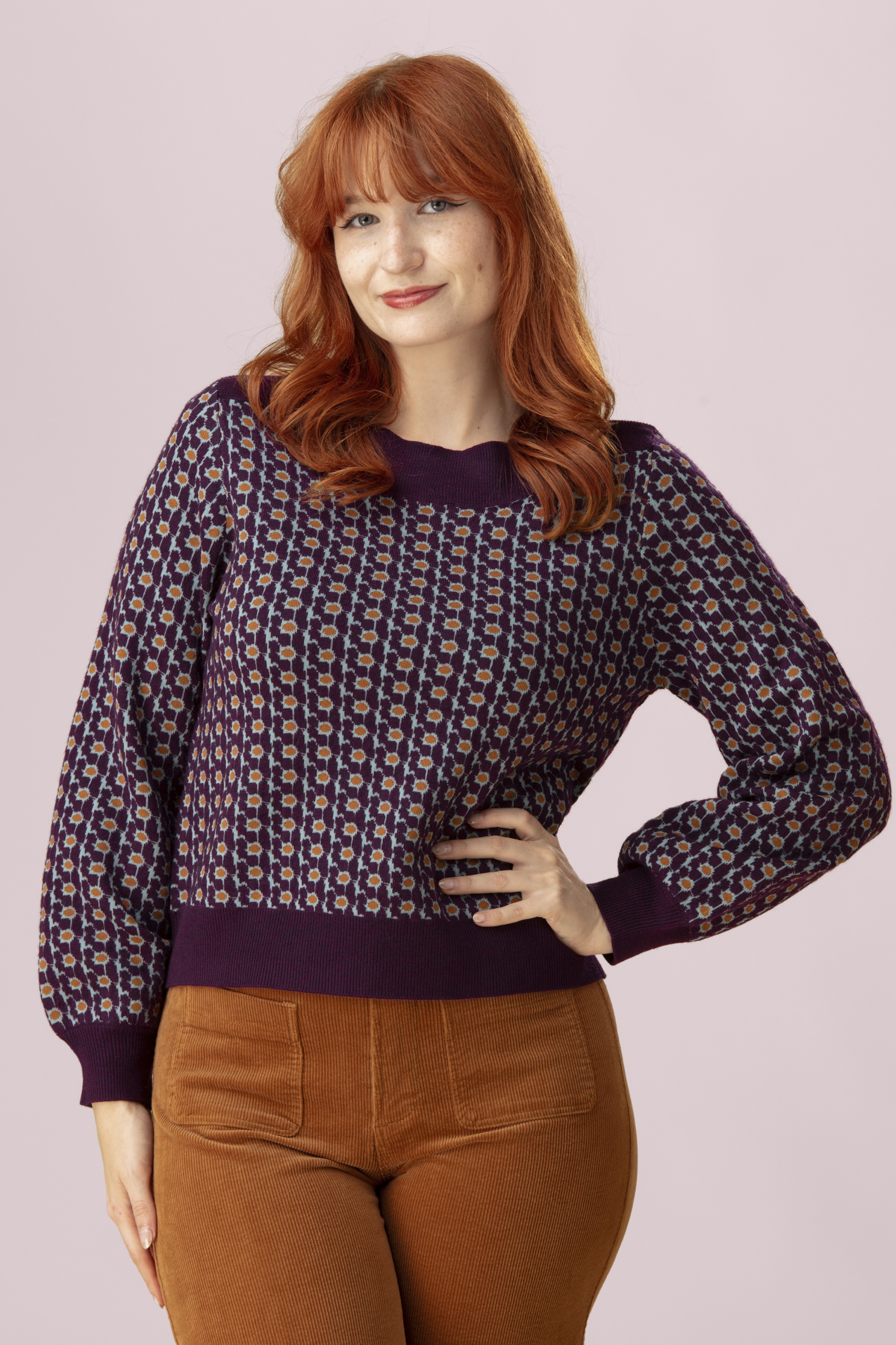 Surkana - Pull Rosy en violet cerise