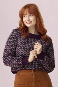 Surkana - Pull Rosy en violet cerise 2