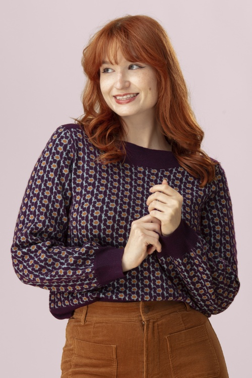 Surkana - Pull Rosy en violet cerise 2