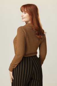 Surkana - Ginny glitter blouse in koper 2