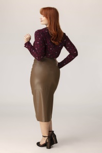 Surkana - Molly kunstleren rok in camel 2