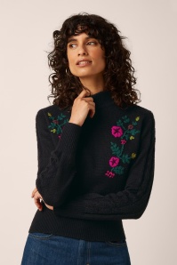 King Louie - Nilde Moss Top in Black 2