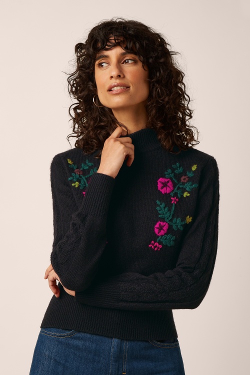King Louie - Nilde Moss Top in Black 2