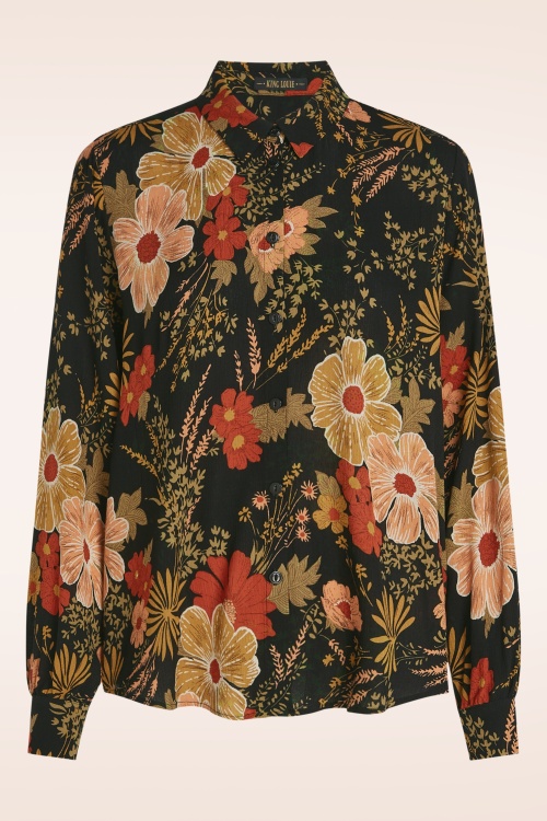King Louie - Maisie Mabel blouse in zwart 2