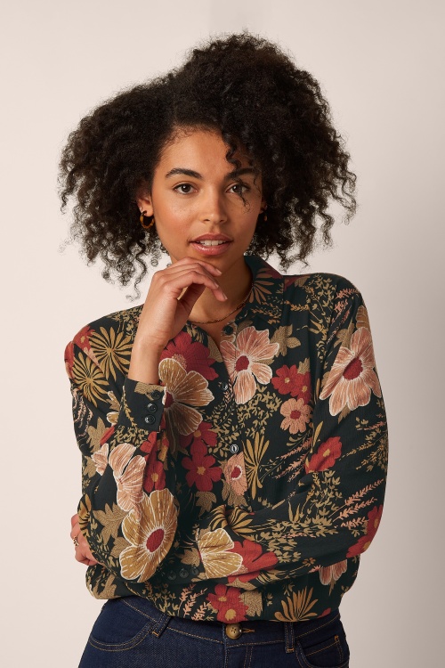 King Louie - Maisie Mabel blouse in zwart