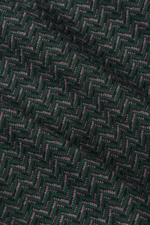 King Louie - Mona Wander jacquard jurk in dennengroen 5