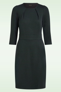 King Louie - Mona Wander jacquard jurk in dennengroen