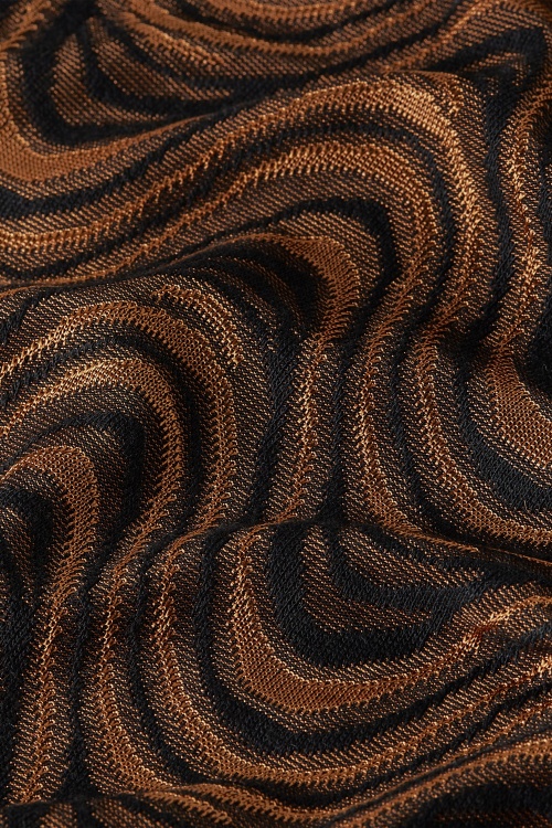 King Louie - Phoebe Jackie jacquard jurk in zwart 5