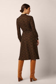 King Louie - Phoebe Jackie jacquard jurk in zwart 6