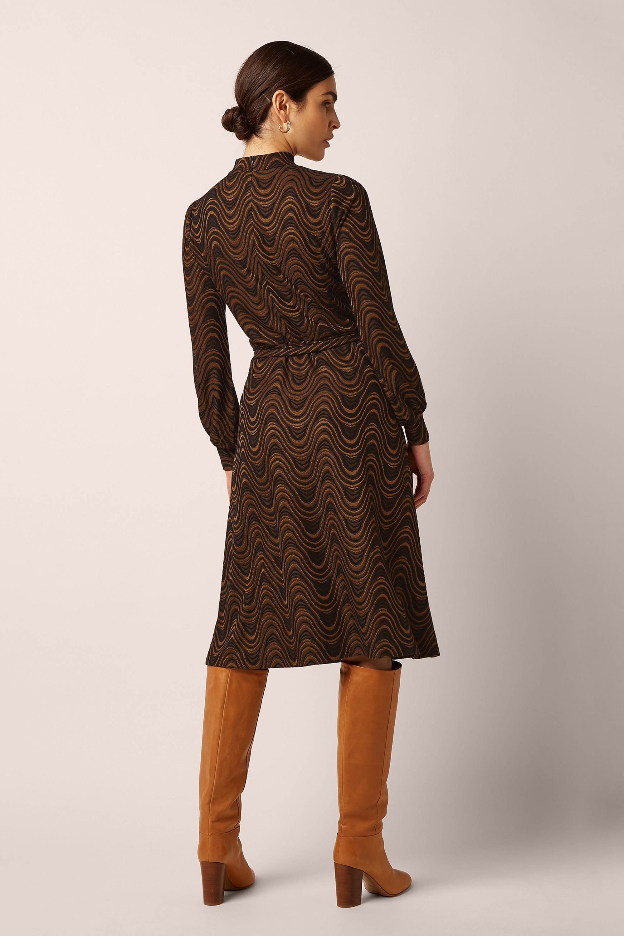 King Louie - Phoebe Jackie jacquard jurk in zwart 6