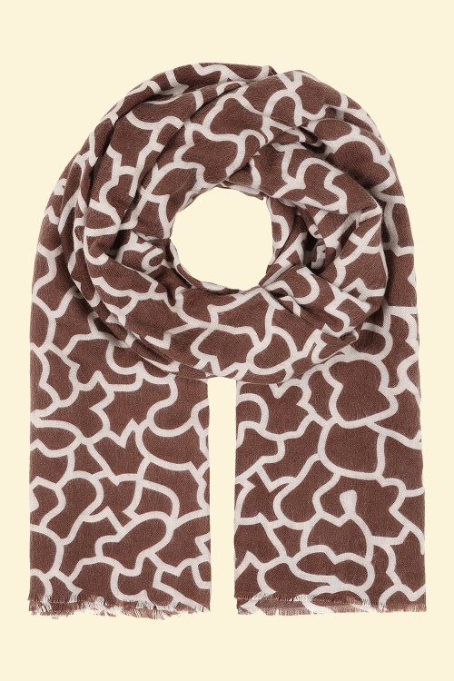 Banned Retro - Gia Giraffe sjaal in bruin