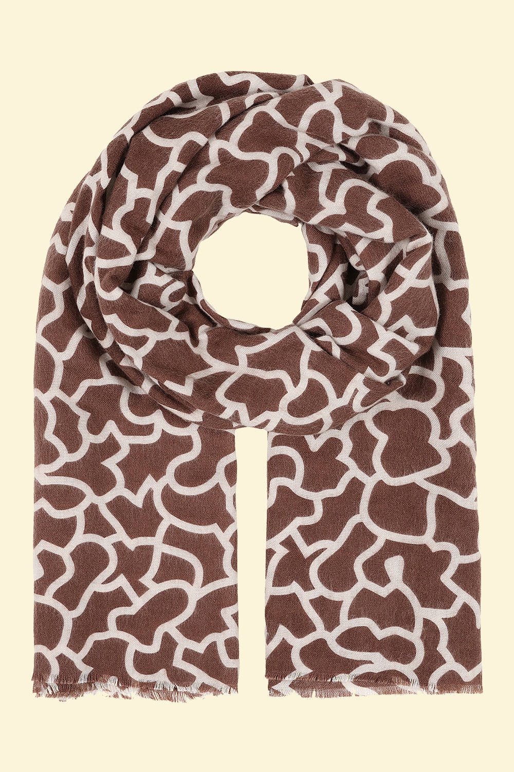 Banned Retro - Gia Giraffe sjaal in bruin