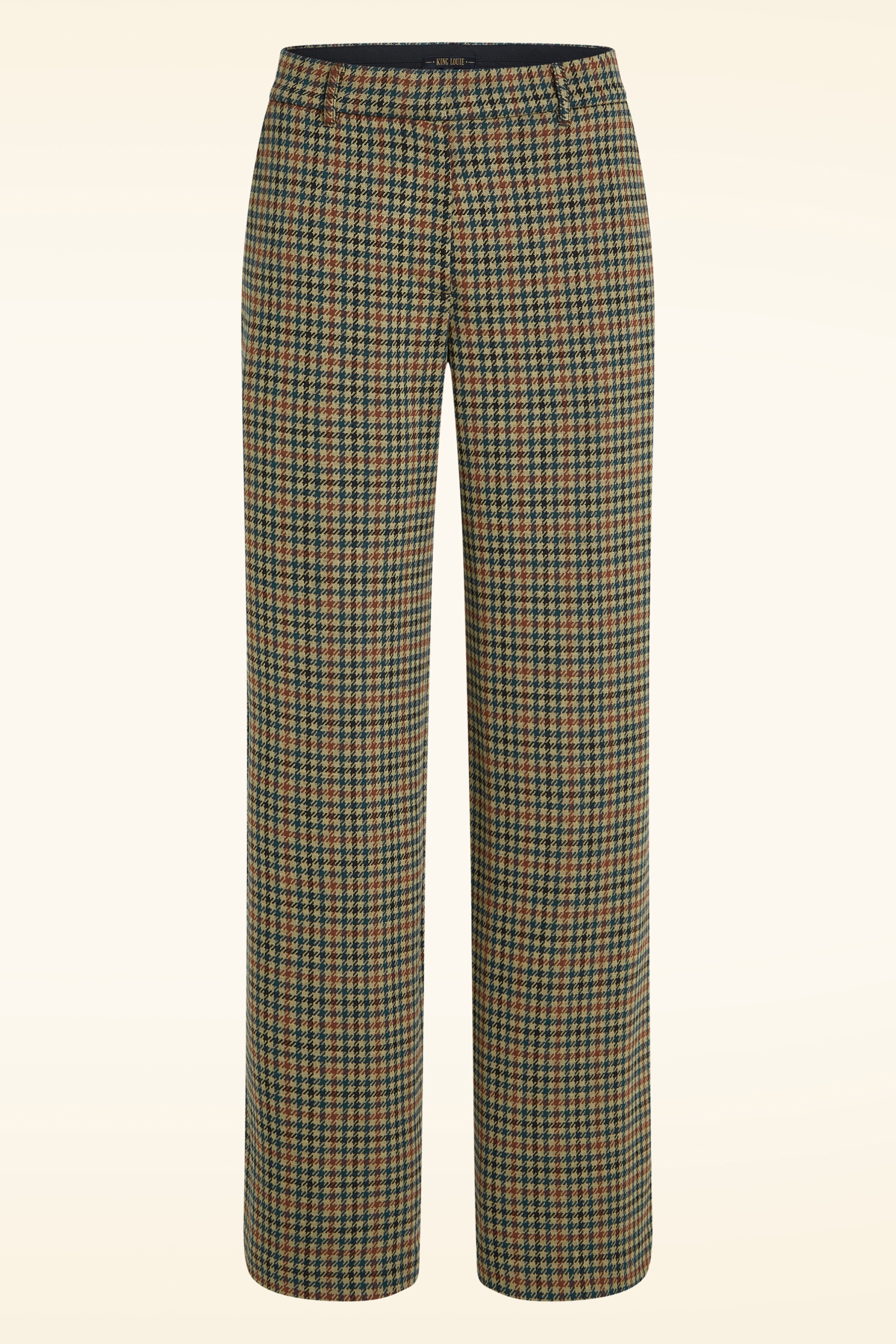King Louie - Pantalon Federica Vine en jacquard beige