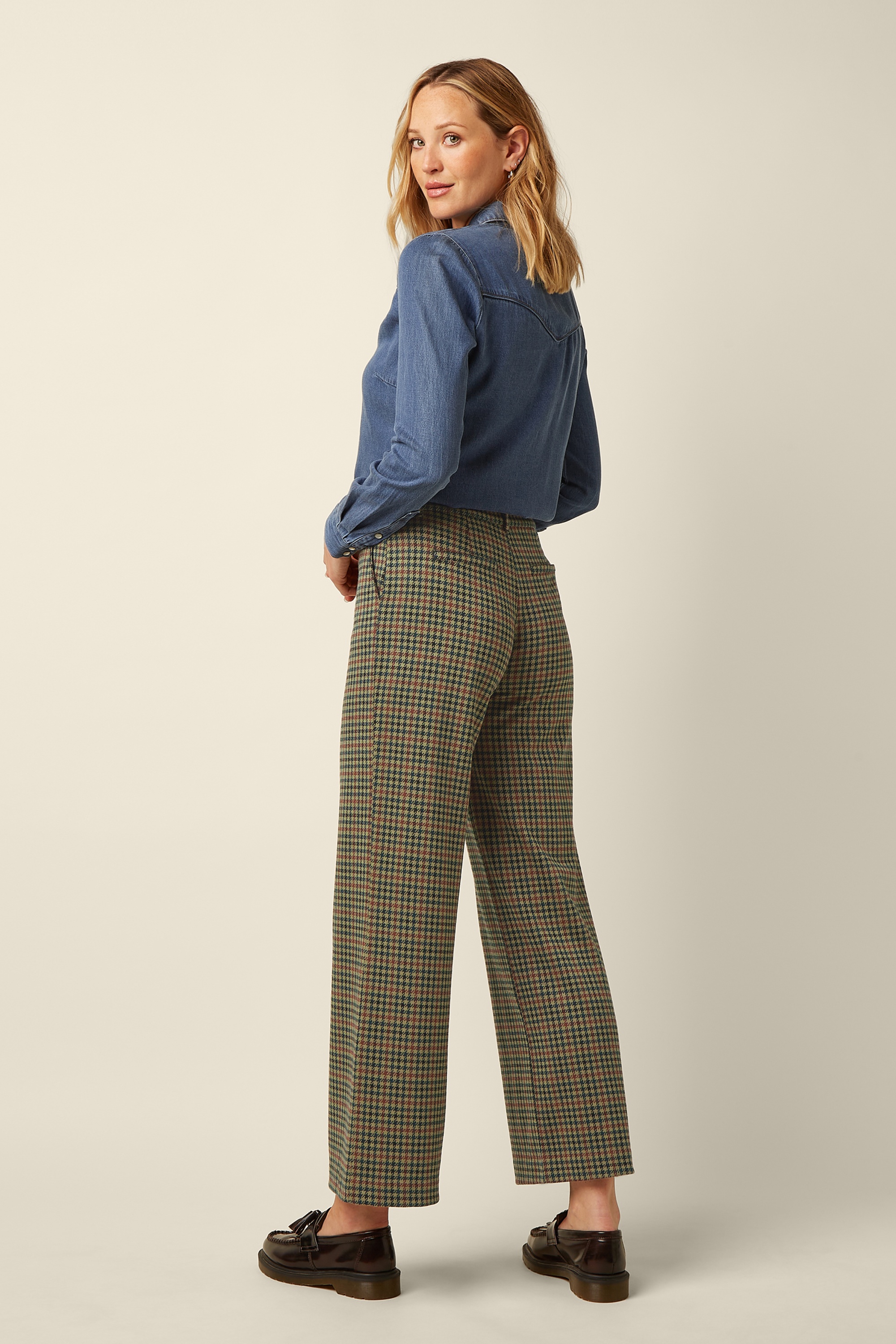 King Louie - Pantalon Federica Vine en jacquard beige 2