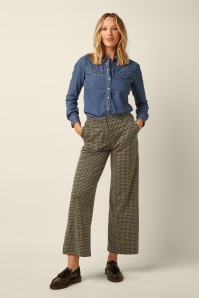 King Louie - Pantalon Federica Vine en jacquard beige 5