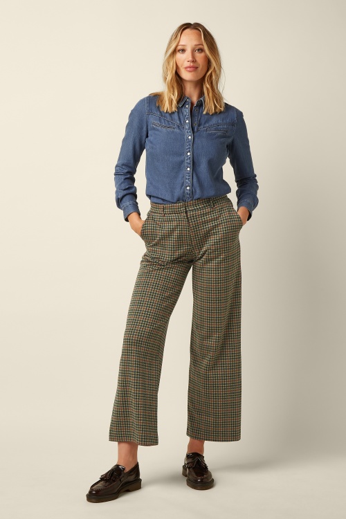 King Louie - Pantalon Federica Vine en jacquard beige 5