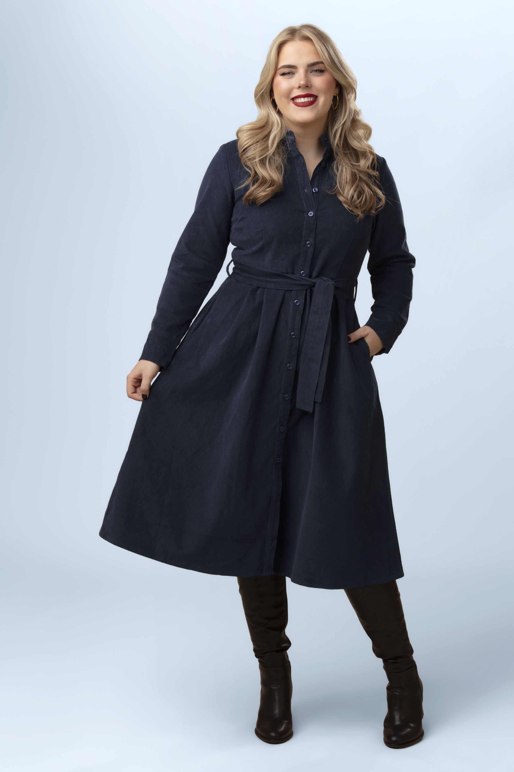 Circus - Cara Cordkleid in Indigo