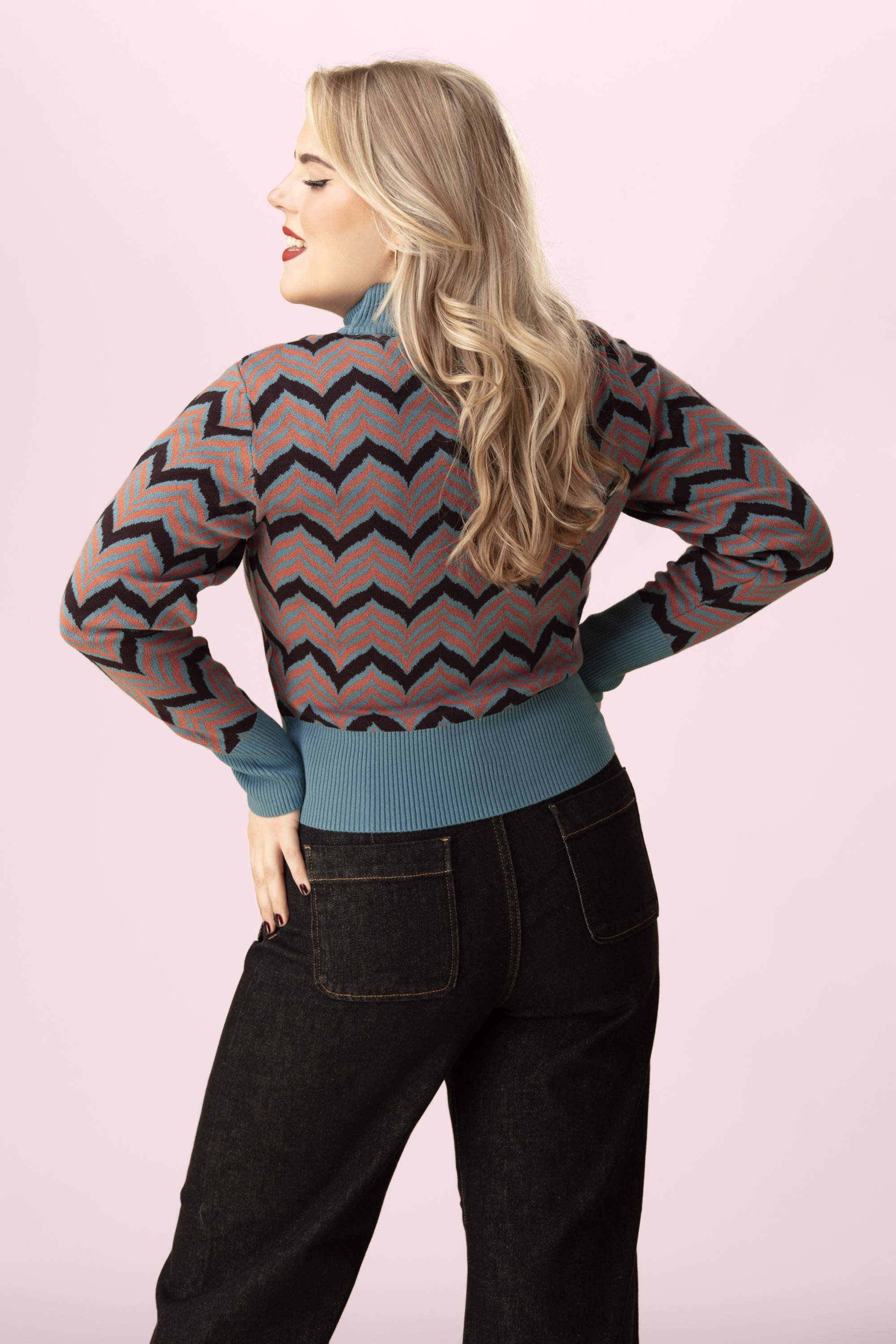 Circus - Eye Knitted Sweater in Harvest Larkspur 2