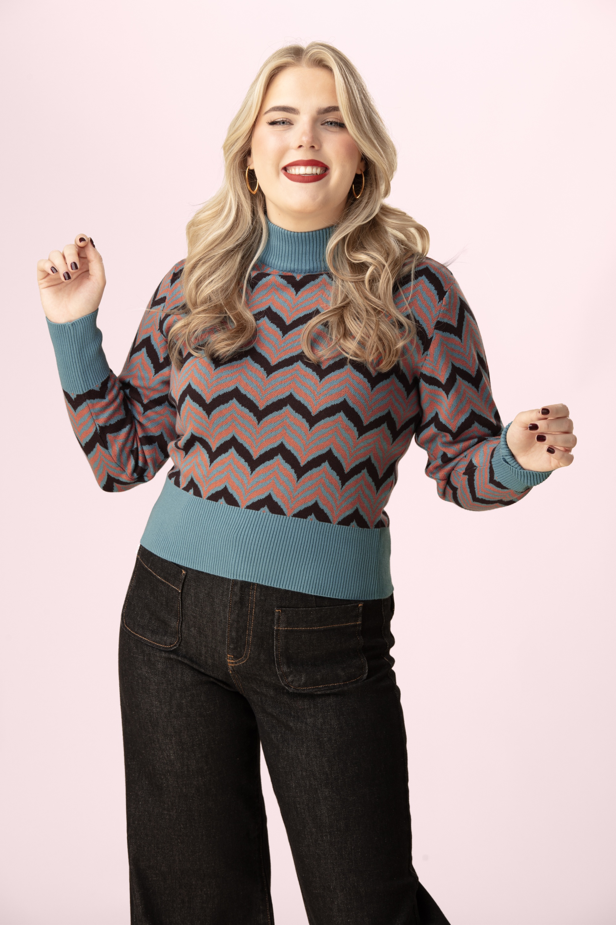 Circus - Eye Knitted Sweater in Harvest Larkspur